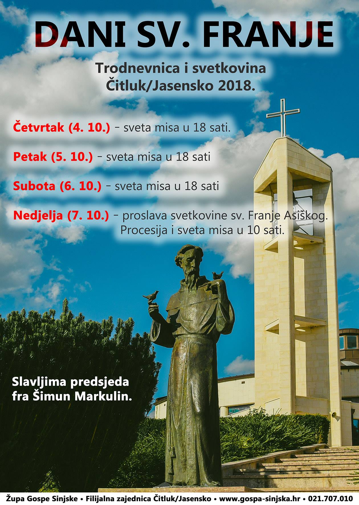 citluk jasensko sv franjo 2018 plakat